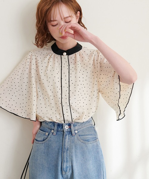 「natural couture」 7分袖ブラウス FREE ピンク レディース_画像2