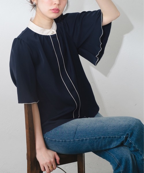 「natural couture」 7分袖ブラウス FREE ピンク レディース_画像3