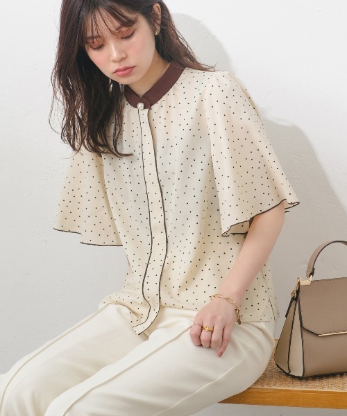 「natural couture」 7分袖ブラウス FREE ピンク レディース_画像7
