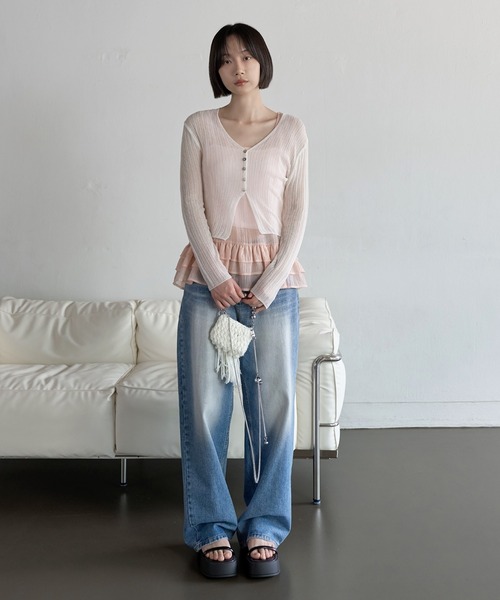 「UNE MANSION」 カーディガン FREE ブラック レディース_画像2