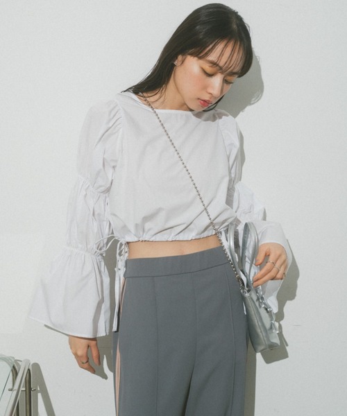 「VANNIE U」 長袖ブラウス FREE ホワイト レディース_画像3