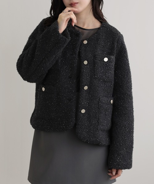 ジャケット ノーカラージャケット 4ポケットノーカラージャケット