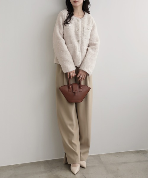 ジャケット ノーカラージャケット 4ポケットノーカラージャケット