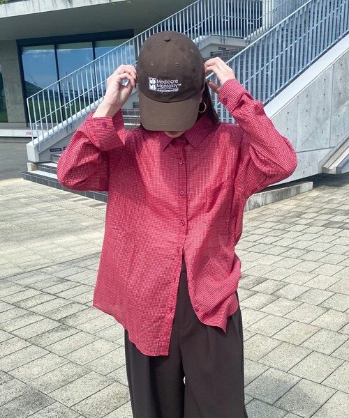 I-SOOK（アイスー） ブラウス シャツ チェックシアーシャツ(kiharu