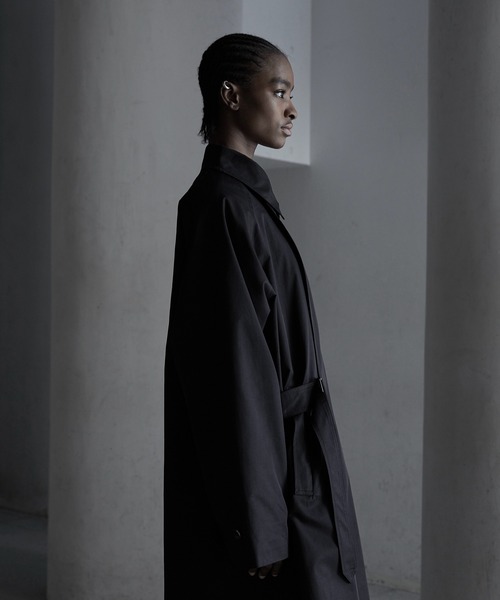 「CALLNE」 トレンチコート M ブラック メンズ_画像4