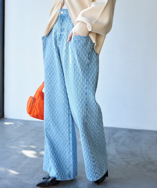 [VIS] Denim брюки M голубой женский 