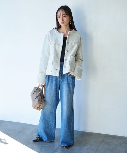 [VIS] Denim брюки M голубой женский 