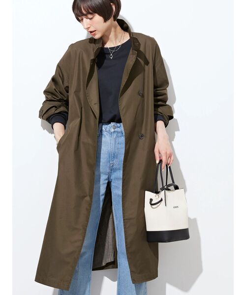 「AMERICAN HOLIC」 トレンチコート L ベージュ レディース_画像2