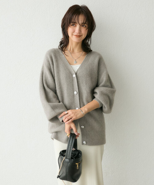 RIVE DROITE（リヴドロワ） ニットカーディガン FREE ライトベージュ