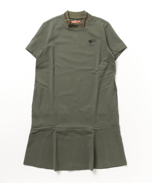 「BEAMS GOLF」 半袖ワンピース MEDIUM オリーブ レディースの画像