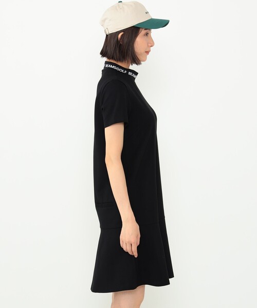 「BEAMS GOLF」 半袖ワンピース MEDIUM オリーブ レディースの画像
