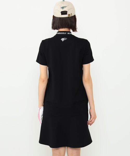 「BEAMS GOLF」 半袖ワンピース MEDIUM オリーブ レディースの画像