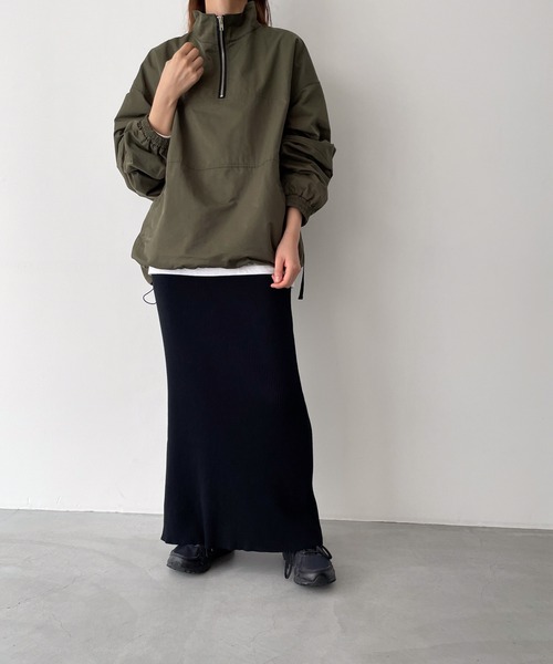 「CANAL JEAN」 「El mar」ナイロンブルゾン ONE SIZE カーキ レディースの画像