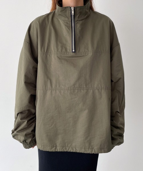 「CANAL JEAN」 「El mar」ナイロンブルゾン ONE SIZE カーキ レディースの画像