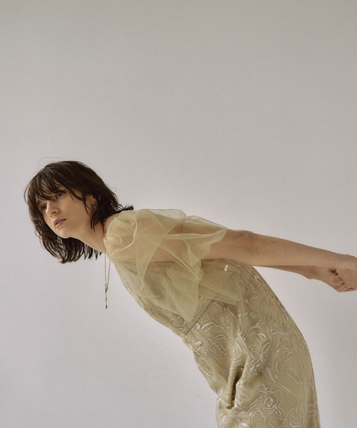 「LE'RURE」 半袖ワンピース MEDIUM チャコールグレー レディースの画像