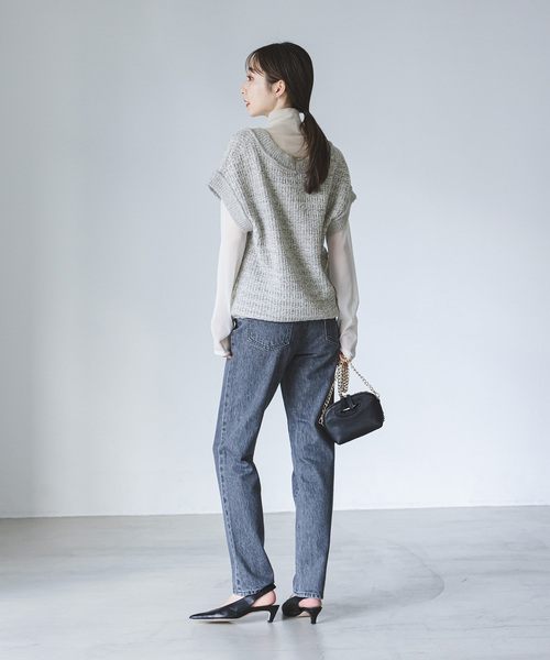 NOBLE（ノーブル） ニットベスト - グレー レディース : ZOZOTOWN