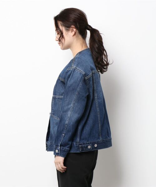 「Grand PARK」 デニムジャケット FREE ワンウォッシュ レディース_画像2