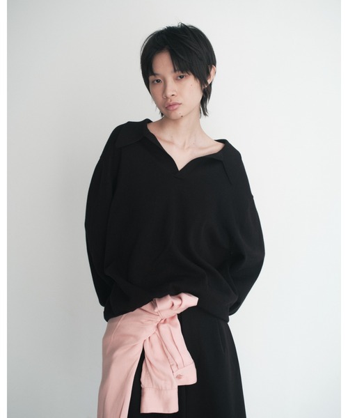 セーター ニット スキッパーニットポロ メンズ レディース_1