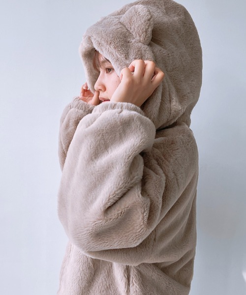 「AS KNOW AS plus」 ブルゾン FREE グレイッシュベージュ レディース_画像3