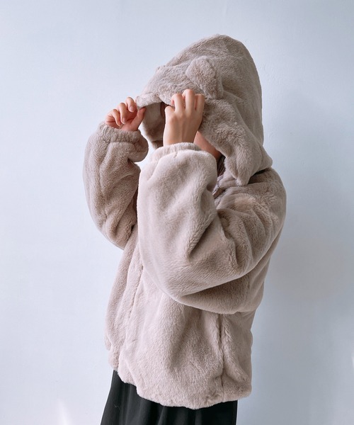 「AS KNOW AS plus」 ブルゾン FREE グレイッシュベージュ レディース_画像6