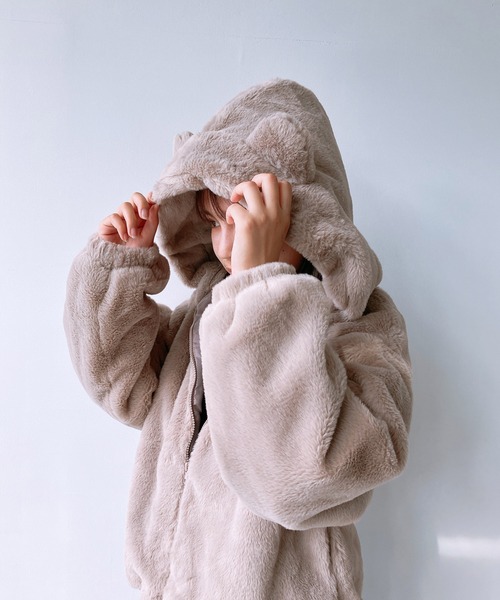 「AS KNOW AS plus」 ブルゾン FREE グレイッシュベージュ レディース_画像7