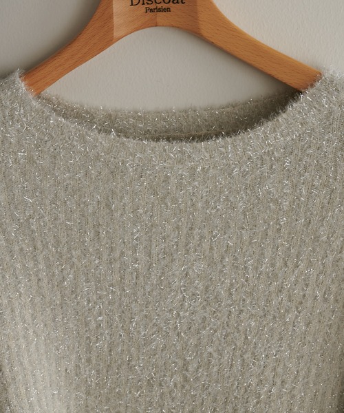 「DISCOAT」 長袖ニット FREE オフホワイト レディース_画像8