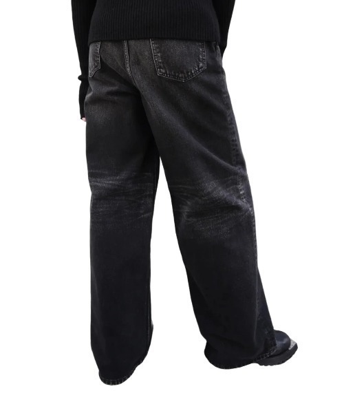 JOHN LAWRENCE SULLIVAN ブラック ワイドパンツ JOHN LAWRENCE SULLIVAN（ジョン ローレンス サリバン） ジーンズ JOHN