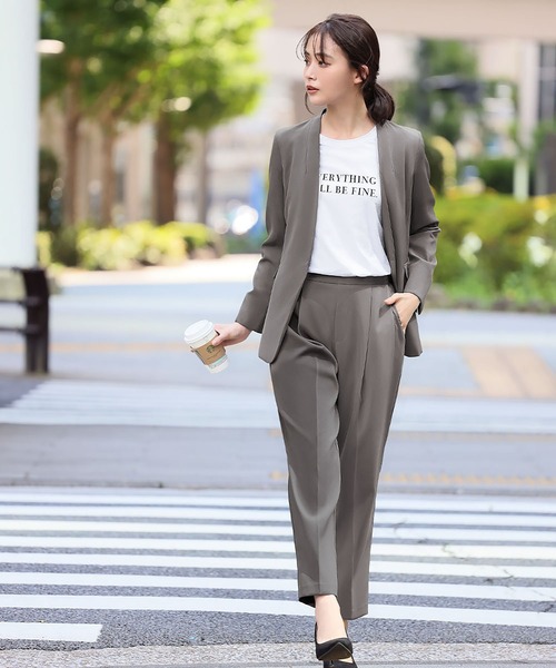 「Flolia」 セットアップ M グレー レディース_画像4