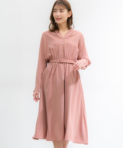 「Honeys」 「GLACIER」長袖ワンピース LL ネイビー レディース_画像8