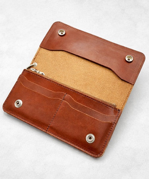 8 財布 栃木レザー トラッカーウォレットロング日本製 メンズ