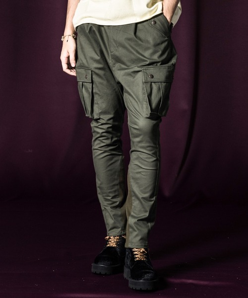 glamb 【定価¥24,200 】グラム ワークパンツ サルエル カーゴパンツ glamb（グラム） カーゴパンツ M カーキ メンズ : ZOZOTOWN Yahoo!店