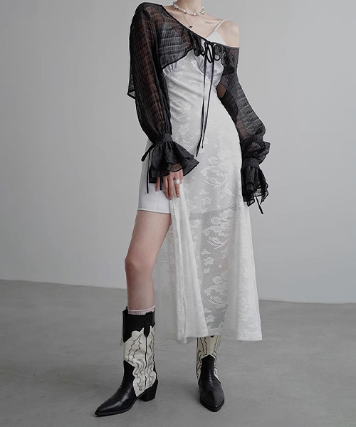 「chuclla」 長袖ブラウス M ブラック レディース_画像3