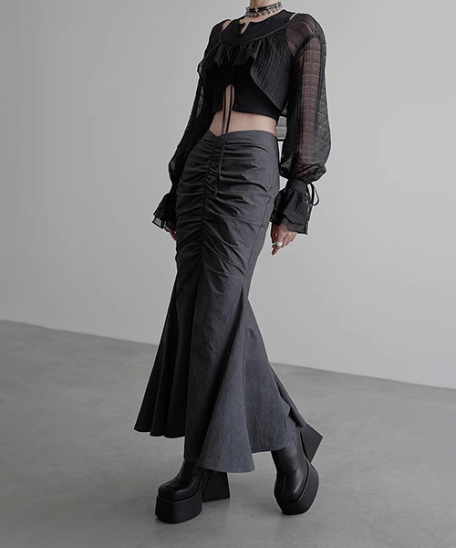 「chuclla」 長袖ブラウス M ブラック レディース_画像7