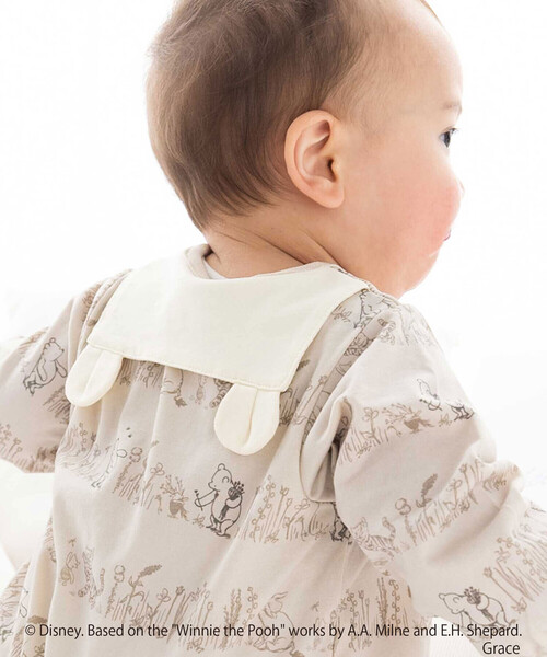 ベビー服 ロンパース 「お揃い」「クラシックプー」2WAYオール(50~75cm)の画像