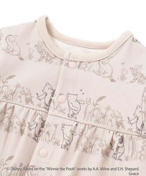 ベビー服 ロンパース 「お揃い」「クラシックプー」2WAYオール(50~75cm)の画像