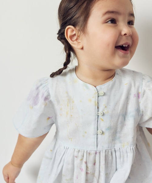 ベビー服 ロンパース 「NAOMI ITO(ナオミイトウ)」 フレアスリーブオール 70・80cmの画像