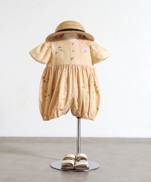 ベビー服 ロンパース 「NAOMI ITO(ナオミイトウ)」 フレアスリーブオール 70・80cmの画像