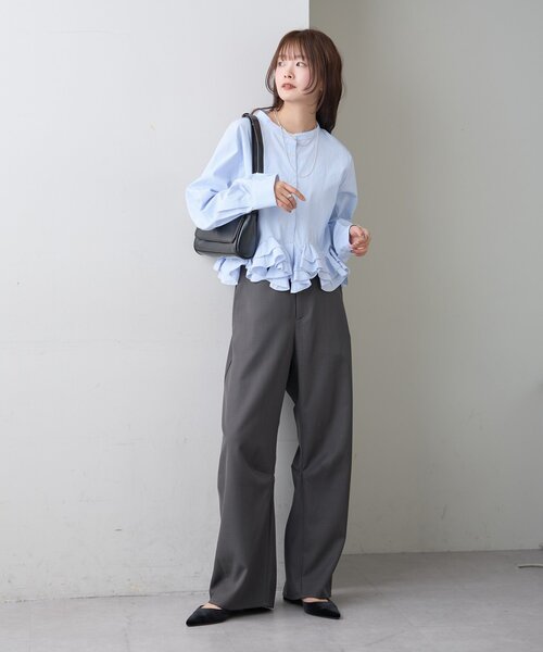 スラックス パンツ 「3サイズ展開」26SSカーブスラックス レディースの画像