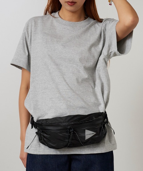 and wander（アンドワンダー） ウエストポーチ sil waist bag 30D