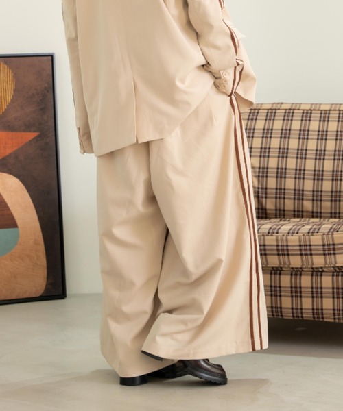 「eLur」 スラックス MEDIUM ブラウン レディース_画像4