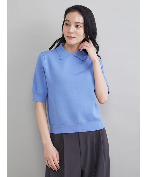 【オーカー】スカラップレースニット UNITED ARROWS（ユナイテッドアローズ）の「スカラップ レース フリル