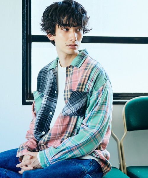 Dan River（ダンリバー） シャツ DAMAGED CHECK FLANNEL SHIRT
