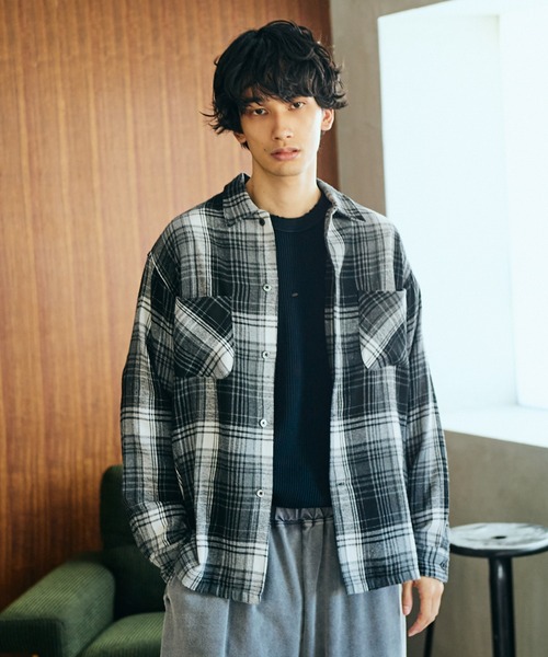 Dan River（ダンリバー） シャツ DAMAGED CHECK FLANNEL SHIRT