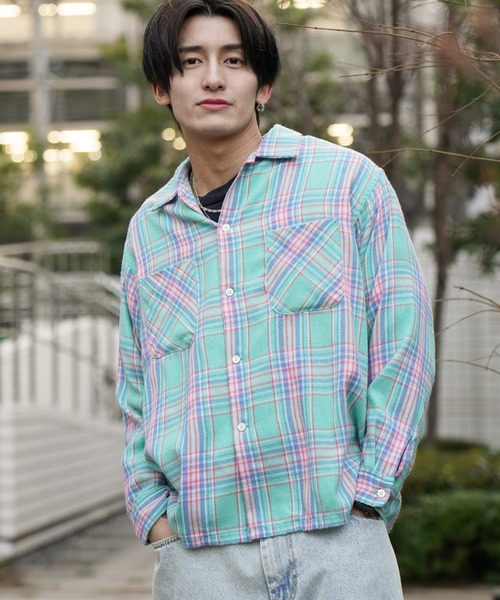 Dan River（ダンリバー） シャツ DAMAGED CHECK FLANNEL SHIRT
