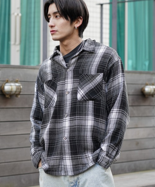 Dan River（ダンリバー） シャツ DAMAGED CHECK FLANNEL SHIRT