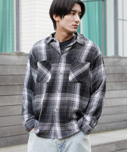 Dan River（ダンリバー） シャツ DAMAGED CHECK FLANNEL SHIRT