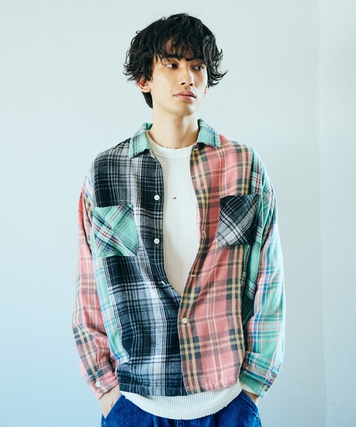 Dan River（ダンリバー） シャツ DAMAGED CHECK FLANNEL SHIRT