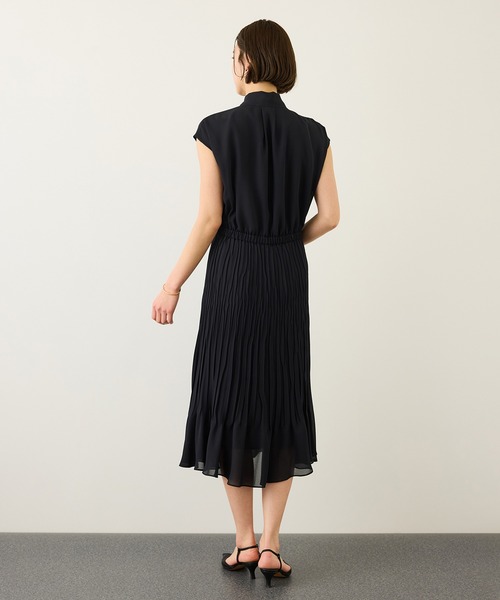 ROPE'（ロペ） ワンピース ジョーゼットフレンチスリーブプリーツ