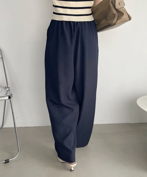 「Eclat one」 イージーパンツ L グレー レディース_画像3