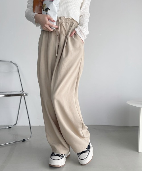 「Eclat one」 イージーパンツ L グレー レディース_画像8